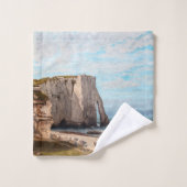 Gustave Courbet - Klippen bei Etretat nach Sturm Badhandtuch Set (Waschlappen)