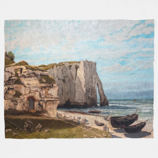 Gustave Courbet - Klippen bei Etretat nach Sturm Fleecedecke (Vorderseite (Horizontal))