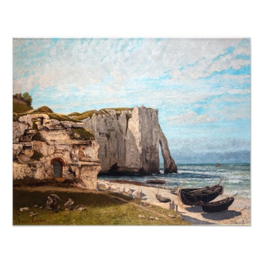 Gustave Courbet - Klippen bei Etretat nach Sturm Fotodruck (Vorne)