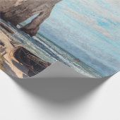 Gustave Courbet - Klippen bei Etretat nach Sturm Geschenkpapier (Ecke)