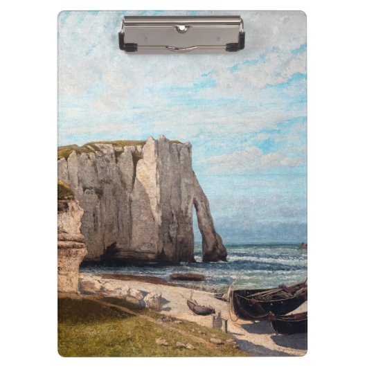 Gustave Courbet - Klippen bei Etretat nach Sturm Klemmbrett (Vorderseite)