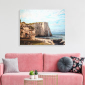 Gustave Courbet - Klippen bei Etretat nach Sturm Leinwanddruck (Insitu (Wohnzimmer))