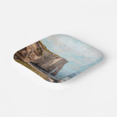 Gustave Courbet - Klippen bei Etretat nach Sturm Pappteller (Gewinkelt)