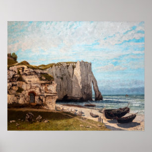 Gustave Courbet - Klippen bei Etretat nach Sturm Poster