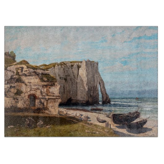 Gustave Courbet - Klippen bei Etretat nach Sturm Schneidebrett (Vorderseite)