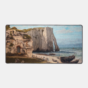 Gustave Courbet - Klippen bei Etretat nach Sturm Schreibtischunterlage