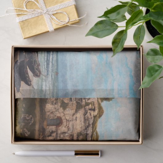 Gustave Courbet - Klippen bei Etretat nach Sturm Seidenpapier (Geschenk)