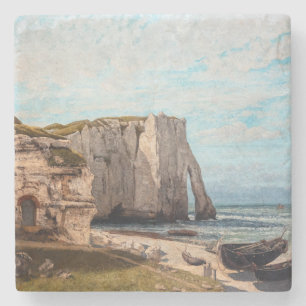 Gustave Courbet - Klippen bei Etretat nach Sturm Steinuntersetzer
