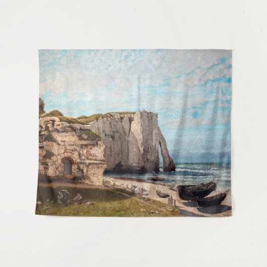 Gustave Courbet - Klippen bei Etretat nach Sturm Wandteppich (Vorderseite (Horizontal))
