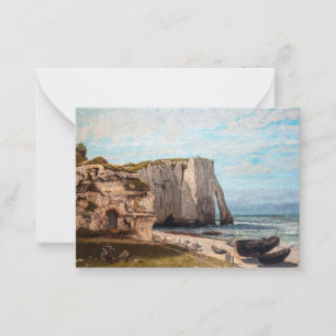 Gustave Courbet - Klippen von Etretat nach dem Stu Mitteilungskarte