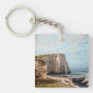 Gustave Courbet - Klippen von Etretat nach dem Stu Schlüsselanhänger