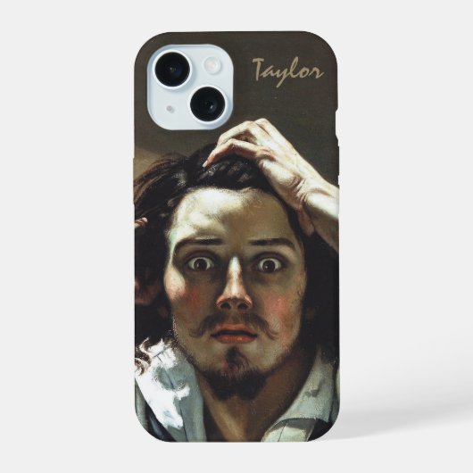 Gustave Courbet Le Désespéré – Anpassbar iPhone 15 Hülle (Rückseite)