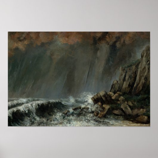 Gustave Courbet - Marine: Der Wasserspout Poster (Vorne)