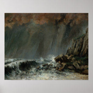 Gustave Courbet - Marine: Der Wasserspout Poster
