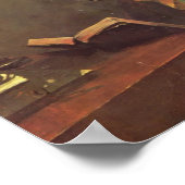 Gustave Courbet - Portrait von Charles Baudelaire Poster (Ecke)