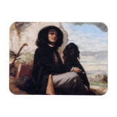 Gustave Courbet - Selbstportrait mit einem schwarz Magnet (Horizontal)