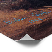 Gustave Courbet - Selbstportrait mit einem schwarz Poster (Ecke)