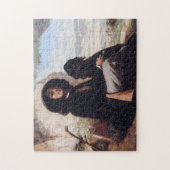 Gustave Courbet - Selbstportrait mit einem schwarz Puzzle (Vertikal)