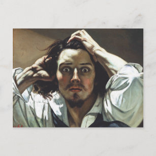 Gustave Courbet - Selbstporträtieren des verzweife Postkarte