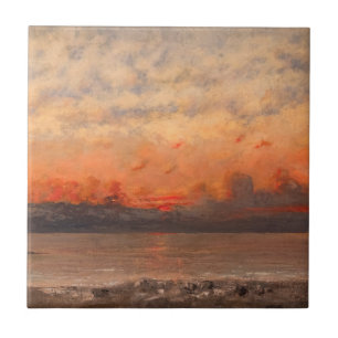 Gustave Courbet - Sonnenuntergang Fliese