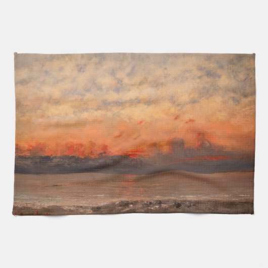 Gustave Courbet - Sunset Geschirrtuch (Horizontal)