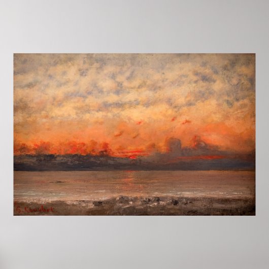 Gustave Courbet - Sunset Poster (Vorne)