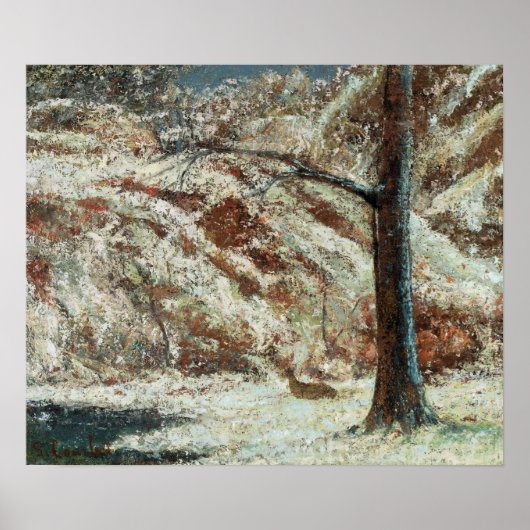 Gustave Courbet - Winterlandschaft Poster (Vorne)