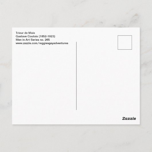 Gustave Courtois Postkarte (Rückseite)