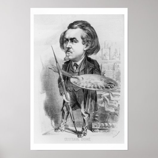 Gustave Dore (1832-83), caricature from 'Le Boulev Poster (Vorne)