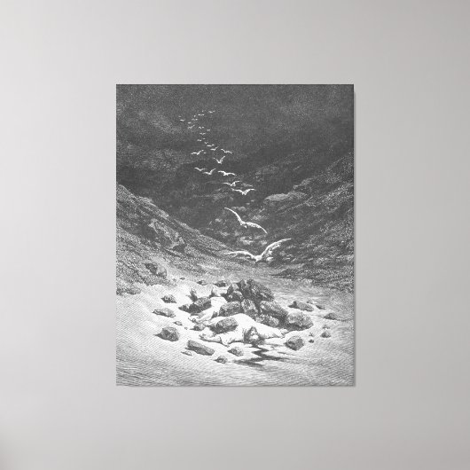 Gustave Doré - Achan wird zu Tode gesteinigt Leinwanddruck (Vorderseite)