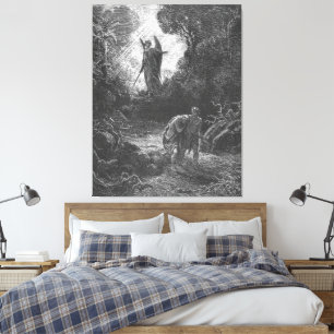 Gustave Doré - Adam und Eva werden aus dem Paradie Leinwanddruck