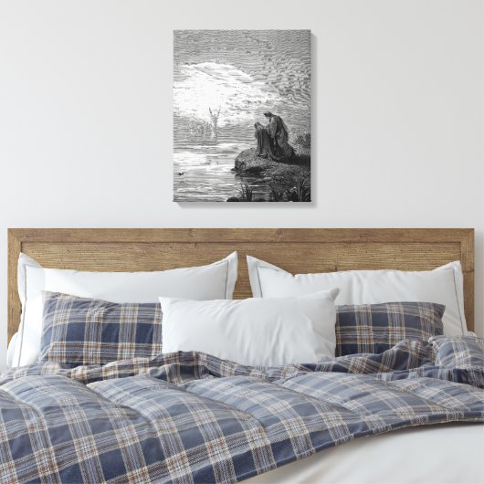 Gustave Doré - Ankunft des Steuermann Engels Leinwanddruck (Insitu (Schlafzimmer))