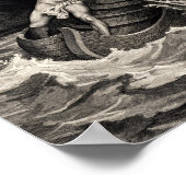 Gustave Doré - Caron Rowing/Dante's Inferno Poster (Ecke)