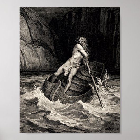 Gustave Doré - Caron Rowing/Dante's Inferno Poster (Vorne)