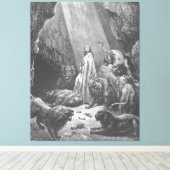 Gustave Doré - Daniel in der Löwengrube Leinwanddruck (Insitu (Holzboden))