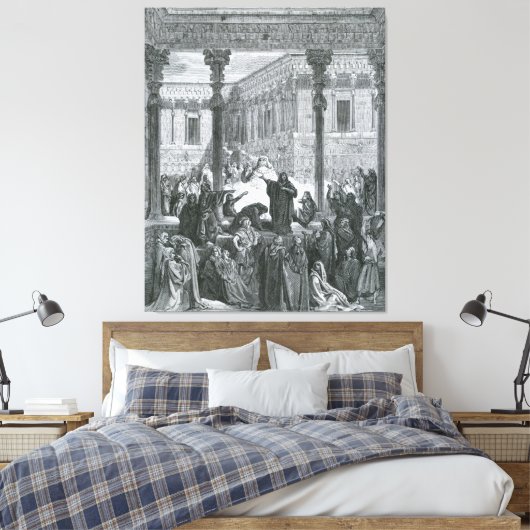 Gustave Doré - Daniel überführt die Priester des B Leinwanddruck (Insitu (Schlafzimmer))