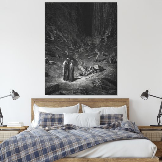 Gustave Doré - Dante and Virgil Come to the Cemete Leinwanddruck (Insitu (Schlafzimmer))
