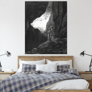 Gustave Doré - Dante und Virgil im Eis von Kokytos Leinwanddruck