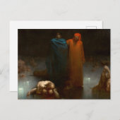 Gustave Dore - Dante und Virgil im neunten Kreis Postkarte (Vorne/Hinten)