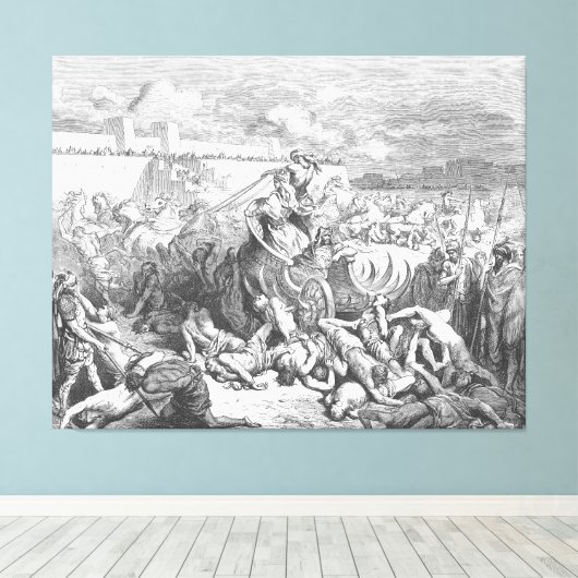 Gustave Doré - David Attacks the Ammonites Leinwanddruck (Insitu (Holzboden))