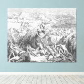 Gustave Doré - David greift die Ammoniter an Leinwanddruck (Insitu (Holzboden))
