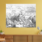 Gustave Doré - David greift die Ammoniter an Leinwanddruck (Insitu (Wohnzimmer))