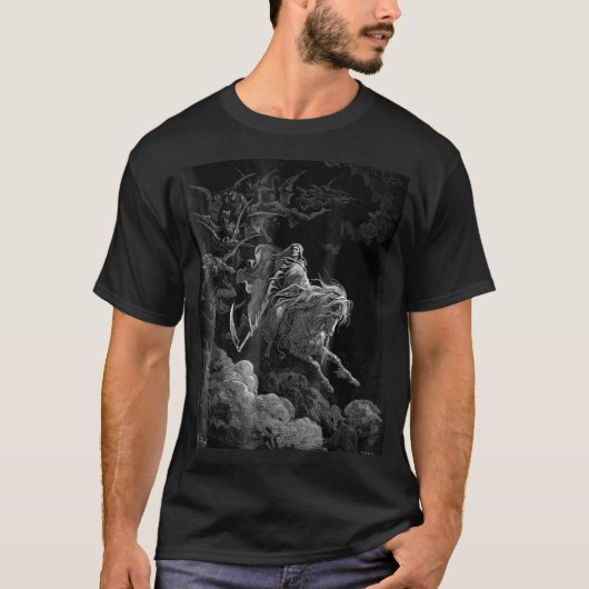 Gustave Dore Death on the Bale Horse Art Print T-Shirt (Vorderseite)