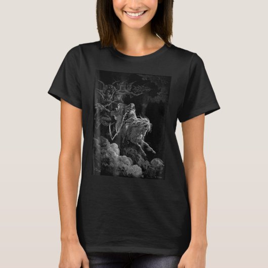 Gustave Dore Death on the Bale Horse Art Print T-Shirt (Vorderseite)