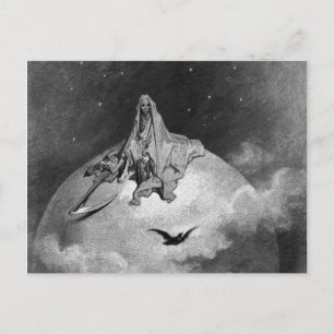 Gustave Dore - Der Rabe Postkarte
