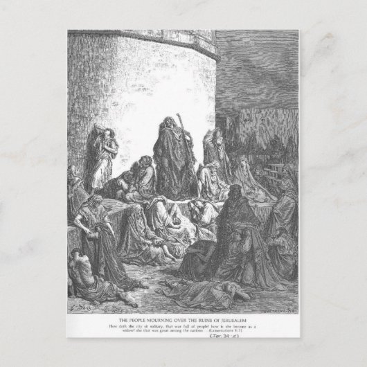 Gustave Dore: Die Menschen trauern Postkarte (Vorderseite)