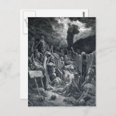 Gustave Dore: Die Vision des Tales der trockenen K Postkarte (Vorne/Hinten)