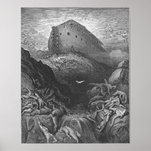 Gustave Doré - Eine Taube wird aus der Arche gesch Poster (Vorne)
