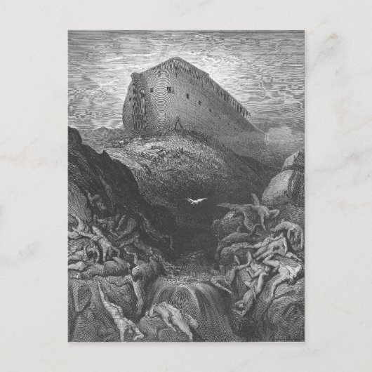 Gustave Doré - Eine Taube wird aus der Arche gesch Postkarte (Vorderseite)