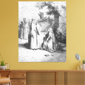 Gustave Doré - Eliezer and Rebekah at the Well Leinwanddruck (Insitu (Wohnzimmer))